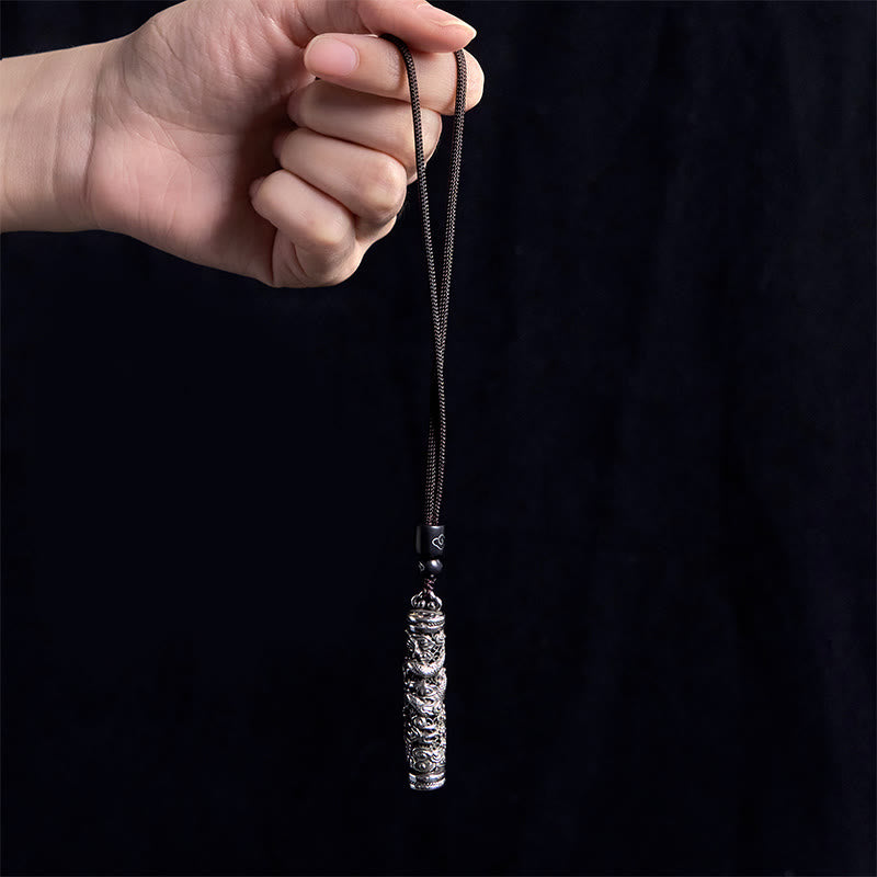 Buddha Stones Collana con ciondolo in rame Fu con motivo a drago e simbolo dell'equilibrio - image 2