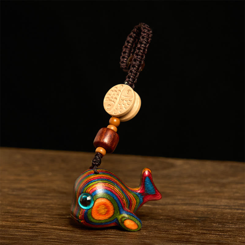 Portachiavi positivo intagliato con Buddha Stones, eucalipto arcobaleno, decorazione da appendere al telefono - Portachiavi - image 0