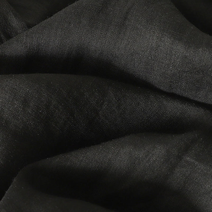 Maglietta casual da donna in cotone e lino con ricamo Buddha Stones e cuore rosso a maniche corte - image 16