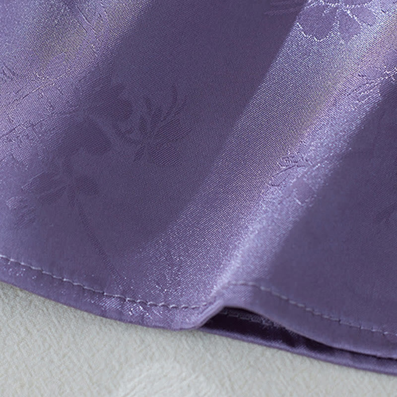 Camicia da donna con maniche a tre quarti, motivo floreale con spacchi, in jacquard tinta unita , Buddha Stones - image 7