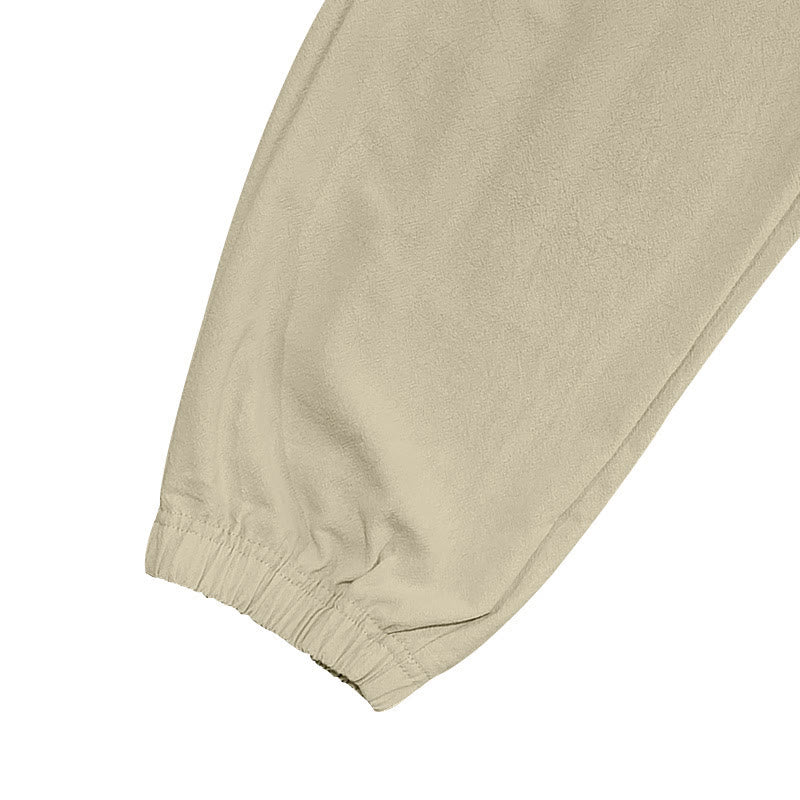 Pantaloni cargo da uomo in lino tinta unita con coulisse e tasche Buddha Stones - image 27
