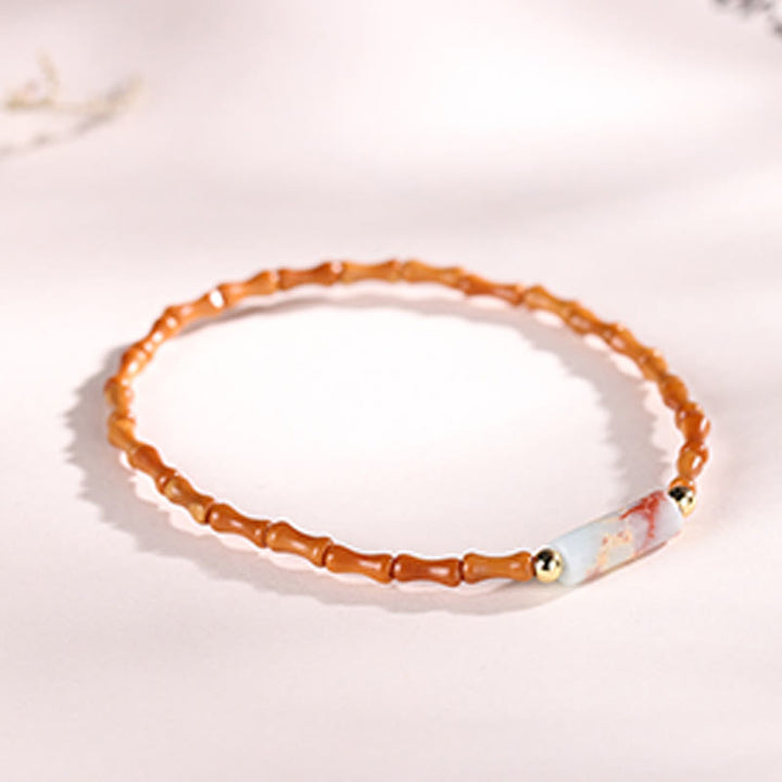 Bracciale della pace con noccioli di oliva ultra-fini Buddha Stones - image 4