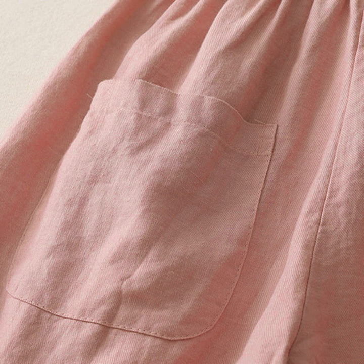 Pantaloni larghi da donna in poliestere, con tasche, lunghezza 7-8, tinta unita, stile casual , Buddha Stones - image 10