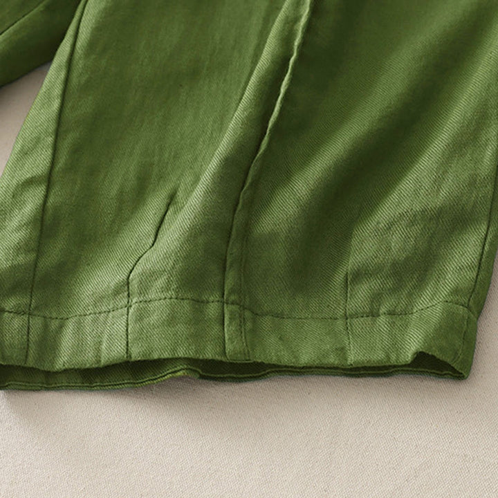 Pantaloni larghi da donna in poliestere, con tasche, lunghezza 7-8, tinta unita, stile casual , Buddha Stones - image 17