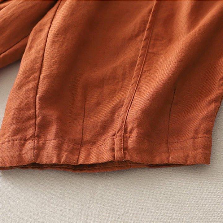 Pantaloni larghi da donna in poliestere, con tasche, lunghezza 7-8, tinta unita, stile casual , Buddha Stones - image 14