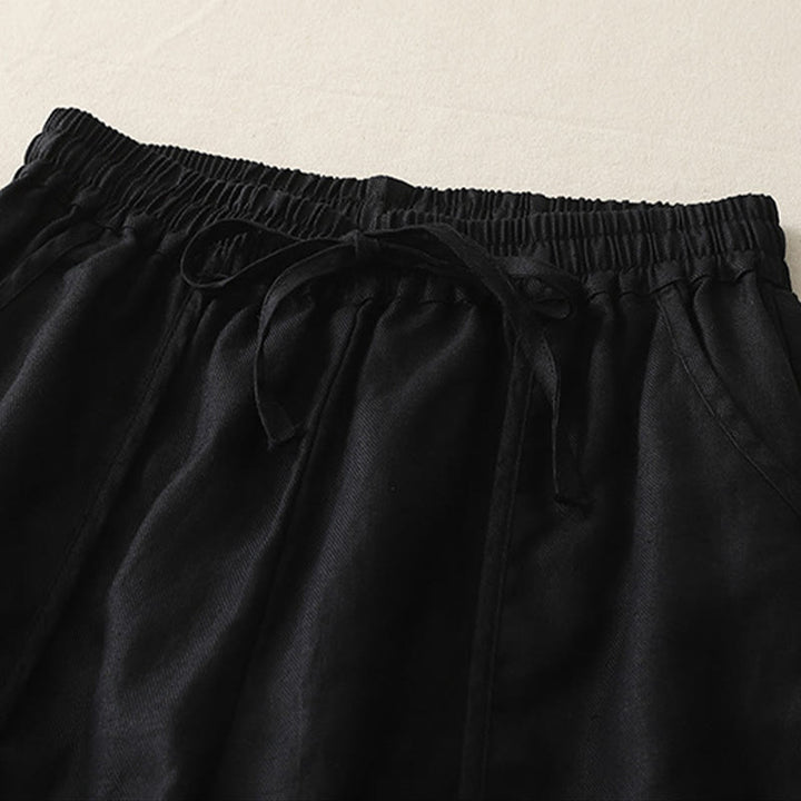 Pantaloni larghi da donna in poliestere, con tasche, lunghezza 7-8, tinta unita, stile casual , Buddha Stones - image 21