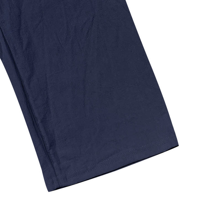 Pantaloni da uomo in cotone con tasche, coulisse e bottoni tinta unita con Buddha Stones - image 5