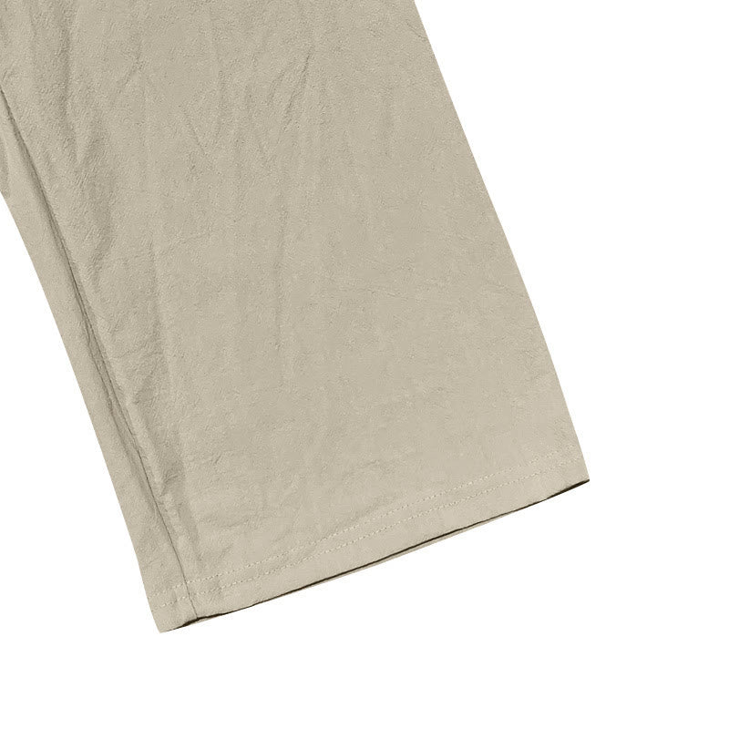 Pantaloni da uomo in cotone con tasche, coulisse e bottoni tinta unita con Buddha Stones - image 39