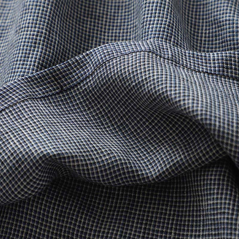 Abito midi in lino e cotone con maniche a mezza manica, con lacci e tasche, modello Buddha Stones Commute, blu notte - image 10