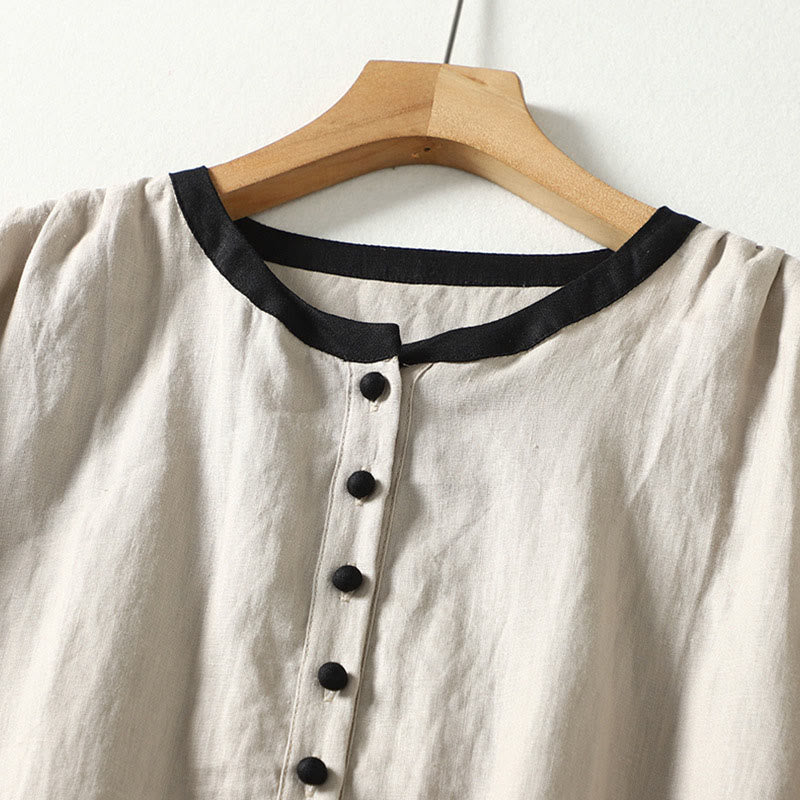 Cappotto da donna a maniche lunghe con tasche e bottoni in Buddha Stones - image 3