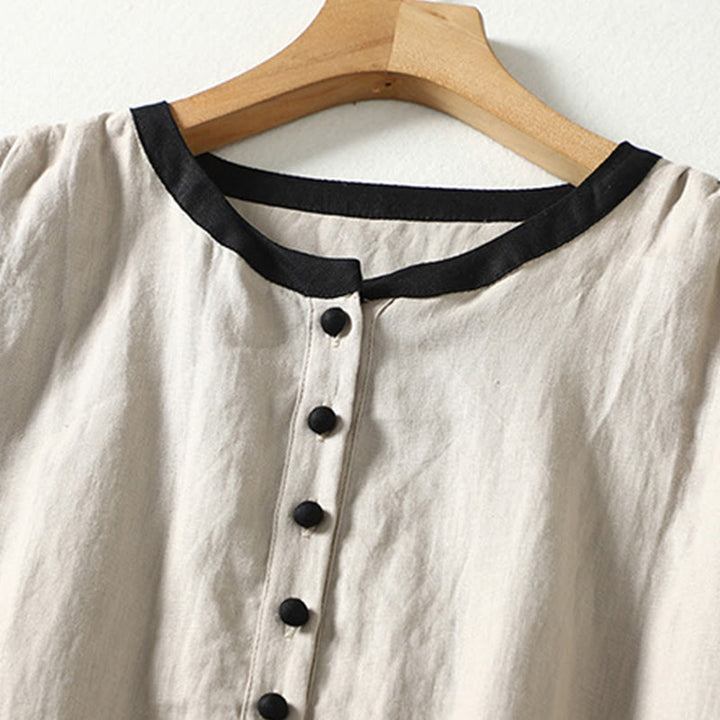 Cappotto da donna a maniche lunghe con tasche e bottoni in Buddha Stones - image 2