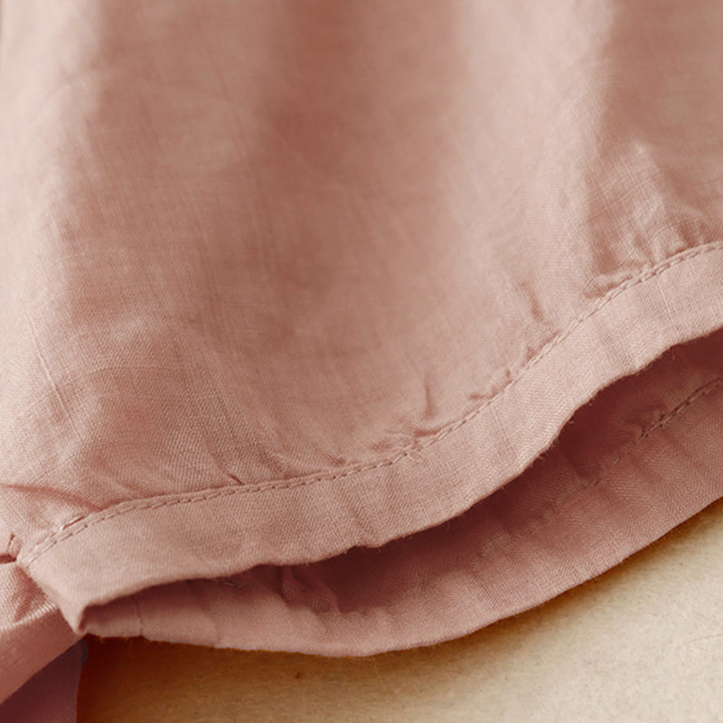 Camicia da donna in cotone con maniche a tre quarti, motivo Buddha Stones ricamato con bottoni sul davanti - image 22