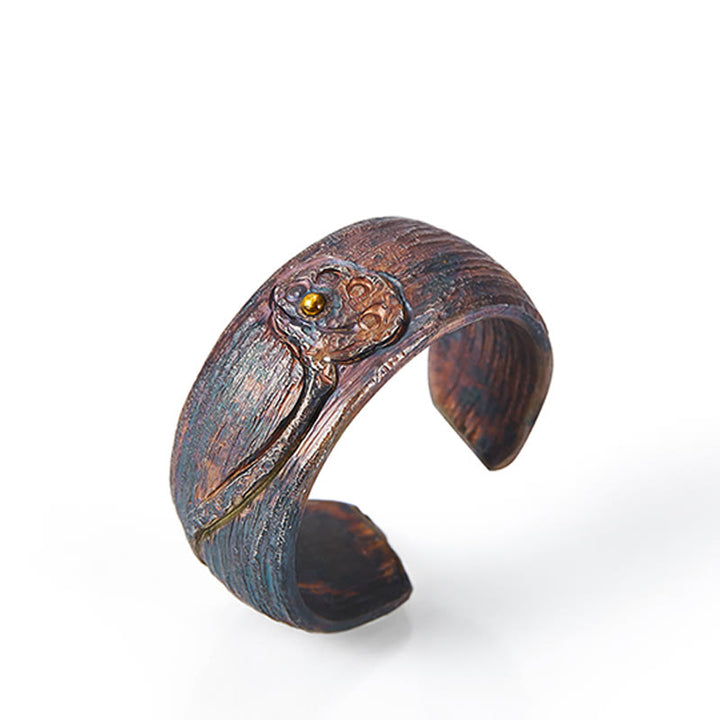 Anello di equilibrio del loto in argento sterling 999 Buddha Stones - image 9