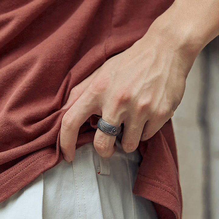 Anello di equilibrio del loto in argento sterling 999 Buddha Stones - image 12