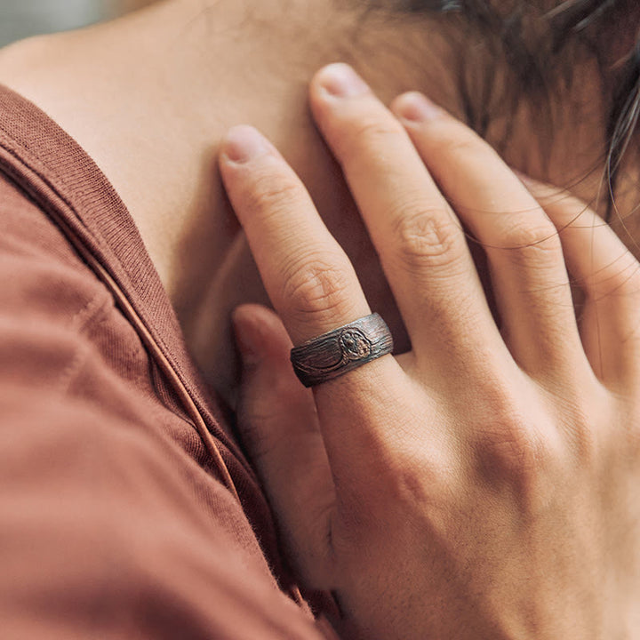 Anello di equilibrio del loto in argento sterling 999 Buddha Stones - image 10