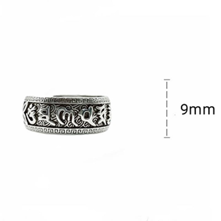 Anello regolabile in rame con Buddha Stones Om Mani Padme Hum - image 5