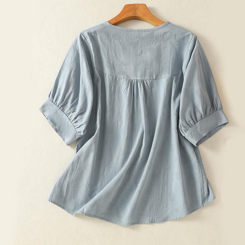 Set di abbigliamento da meditazione con pantaloni harem e camicia a maniche corte da donna, motivo Buddha Stones , 2 pezzi - image 3