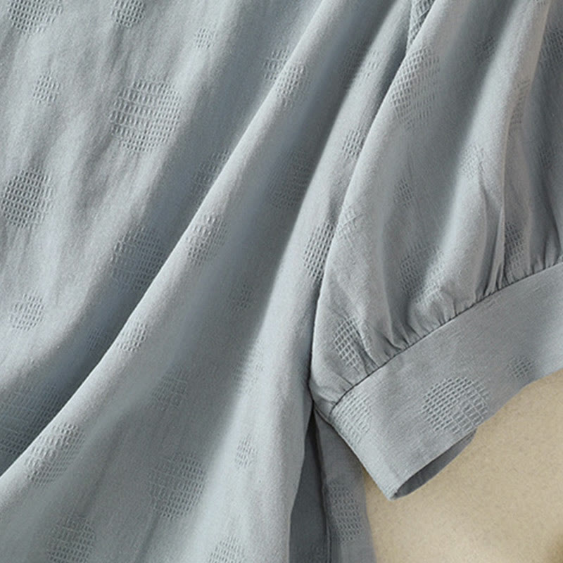 Set di abbigliamento da meditazione da donna con maglietta a maniche corte e pantaloni harem, modello Buddha Stones, composto da 2 pezzi, tinta unita, ideale per la meditazione. - image 8