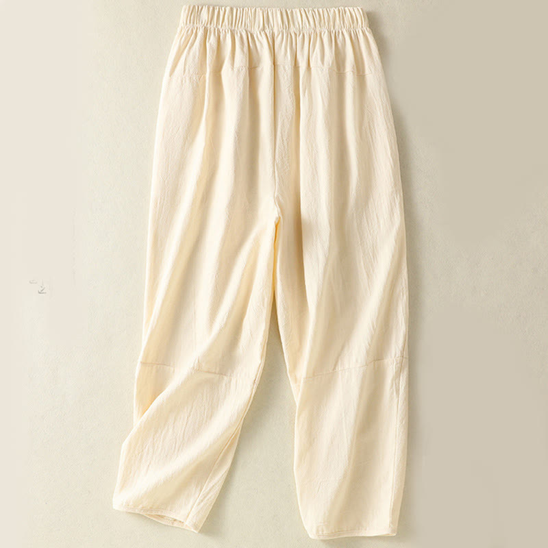 Set di abbigliamento da meditazione da donna con maglietta a maniche corte e pantaloni harem, modello Buddha Stones, composto da 2 pezzi, tinta unita, ideale per la meditazione. - image 9