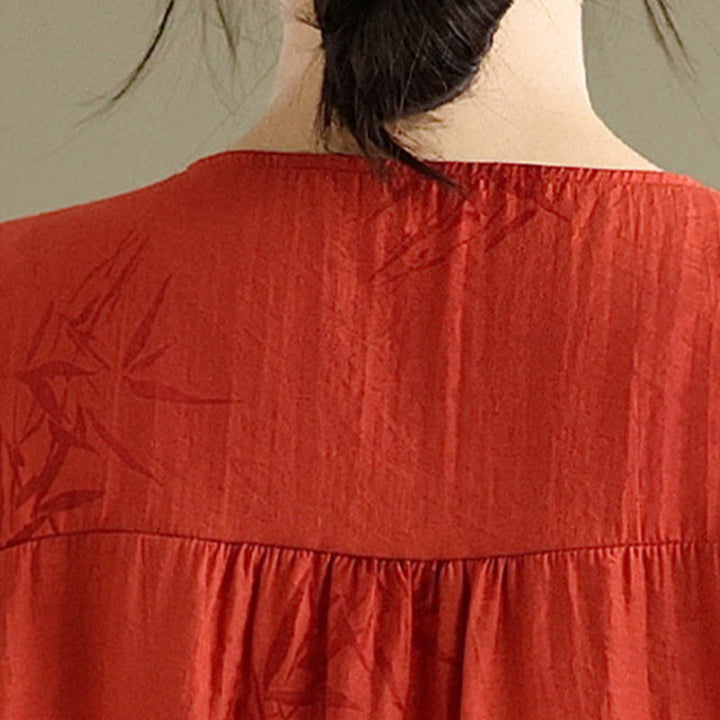 Set di abbigliamento da meditazione casual da donna con camicia a maniche corte e pantaloni harem Buddha Stones 2 pezzi - image 18