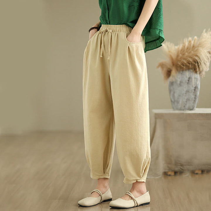Set di abbigliamento da meditazione casual da donna con camicia a maniche corte e pantaloni harem Buddha Stones 2 pezzi - image 21