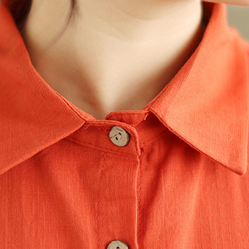 Set di abbigliamento da meditazione casual da donna con camicia e pantaloni larghi e colletto rialzato Buddha Stones 2 pezzi - image 16