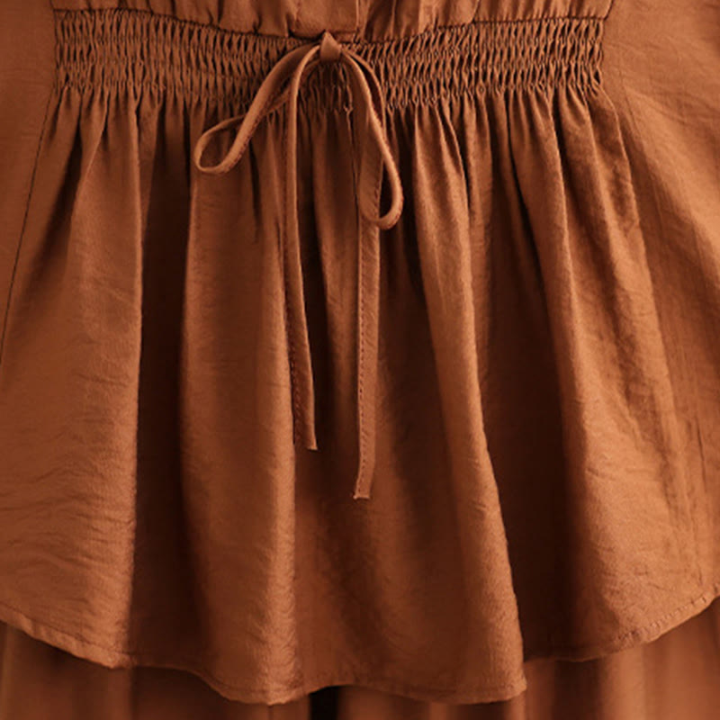 Set di abbigliamento da meditazione casual da donna con camicia e pantaloni larghi e colletto rialzato Buddha Stones 2 pezzi - image 8