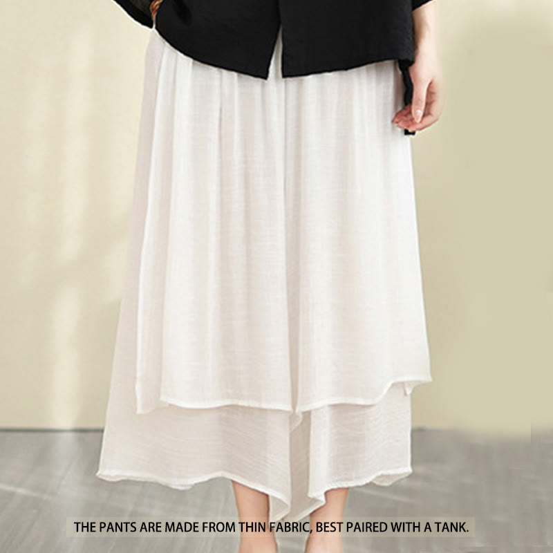 Set di abbigliamento da meditazione casual da donna con camicia e bottoni a rana, pantaloni larghi e Buddha Stones, 2 pezzi - image 21