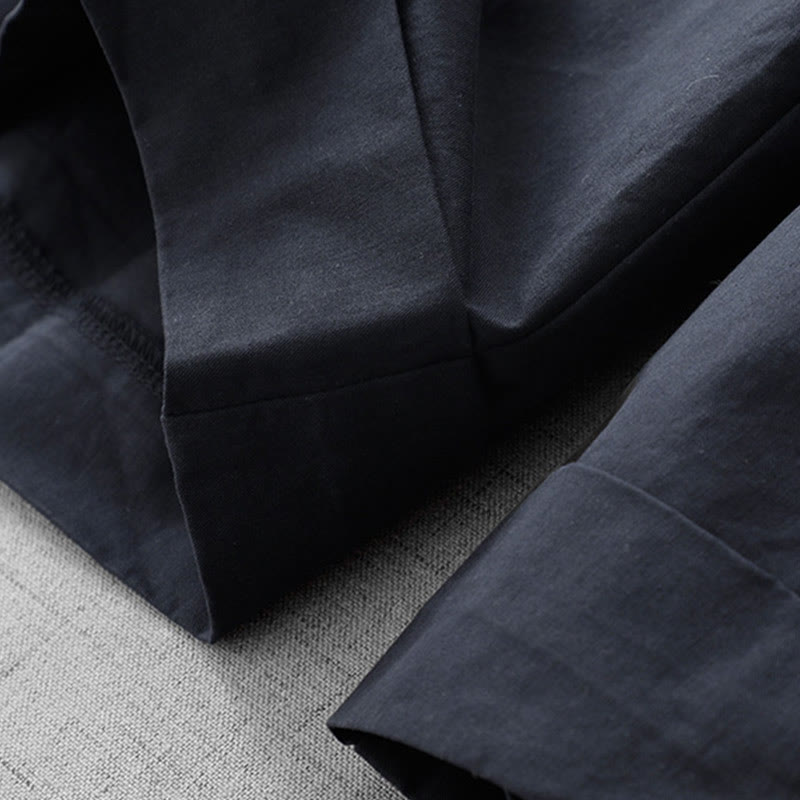 Pantaloni larghi da donna in poliestere, lunghezza 7-8, con tasche, a vita alta, casual e semplici, modello Buddha Stones - image 3