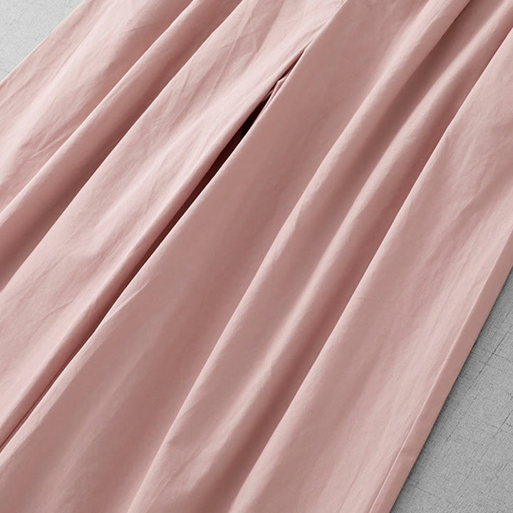 Pantaloni larghi da donna in poliestere, lunghezza 7-8, con tasche, a vita alta, casual e semplici, modello Buddha Stones - image 11