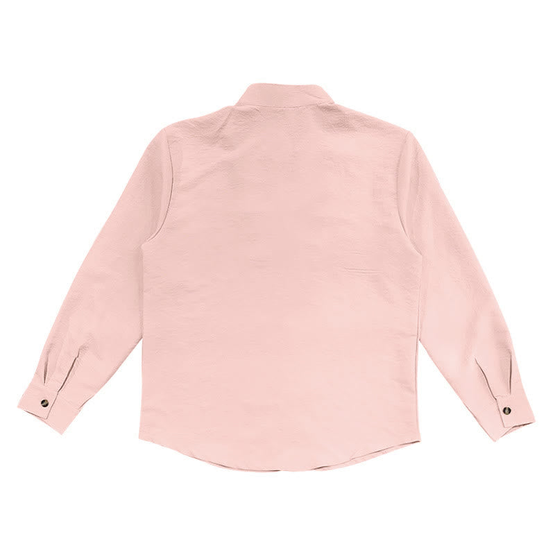 Camicia da uomo a maniche lunghe con bottoni in tinta unita Buddha Stones - image 15