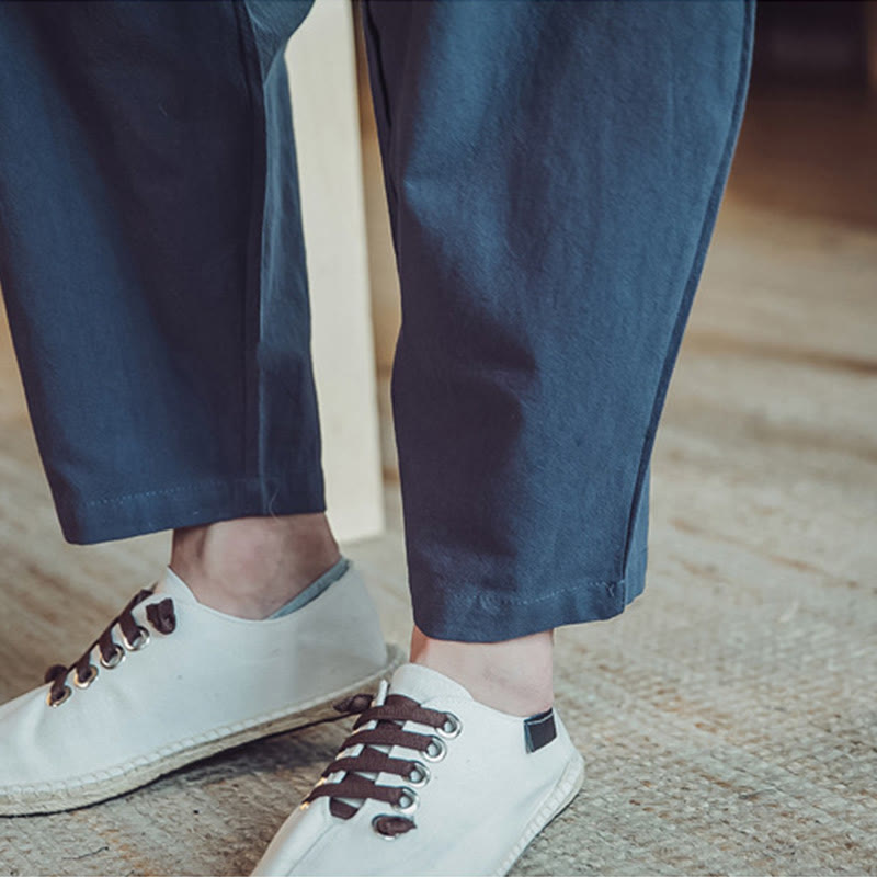 Set di 2 pezzi di stoffa per meditazione da uomo, con camicia in cotone e pantaloni alla caviglia con tasche, motivo Buddha Stones - image 48