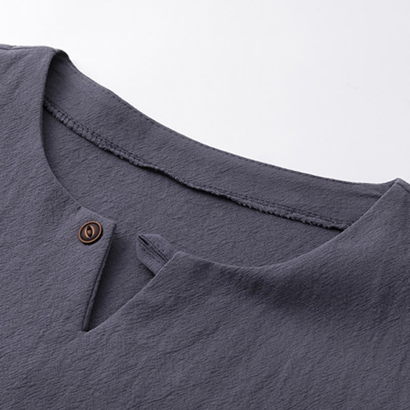 Set di 2 pezzi Buddha Stones, caratteri cinesi, gru, camicia in cotone, pantaloni con tasche, panno da meditazione per uomo - image 22