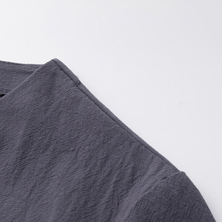 Set di 2 pezzi Buddha Stones, caratteri cinesi, gru, camicia in cotone, pantaloni con tasche, panno da meditazione per uomo - image 23