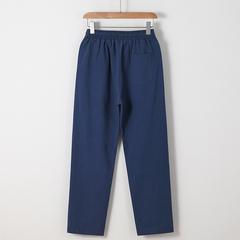 Set di 2 pezzi Buddha Stones, caratteri cinesi, gru, camicia in cotone, pantaloni con tasche, panno da meditazione per uomo - image 7