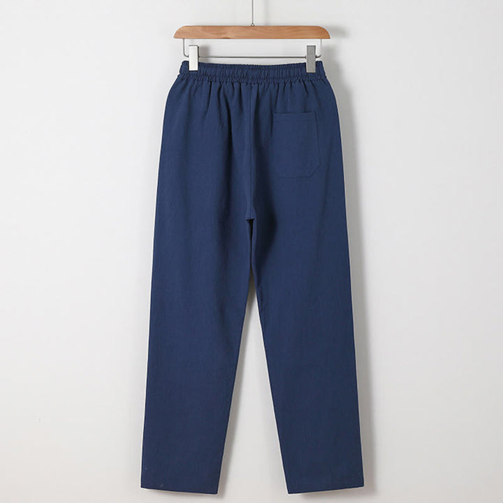 Set di 2 pezzi Buddha Stones, caratteri cinesi, gru, camicia in cotone, pantaloni con tasche, panno da meditazione per uomo - image 7