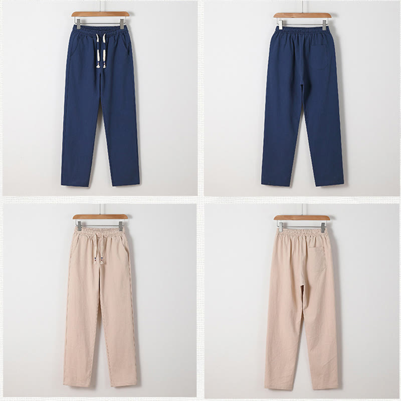 Set di 2 pezzi Buddha Stones, caratteri cinesi, gru, camicia in cotone, pantaloni con tasche, panno da meditazione per uomo - image 5