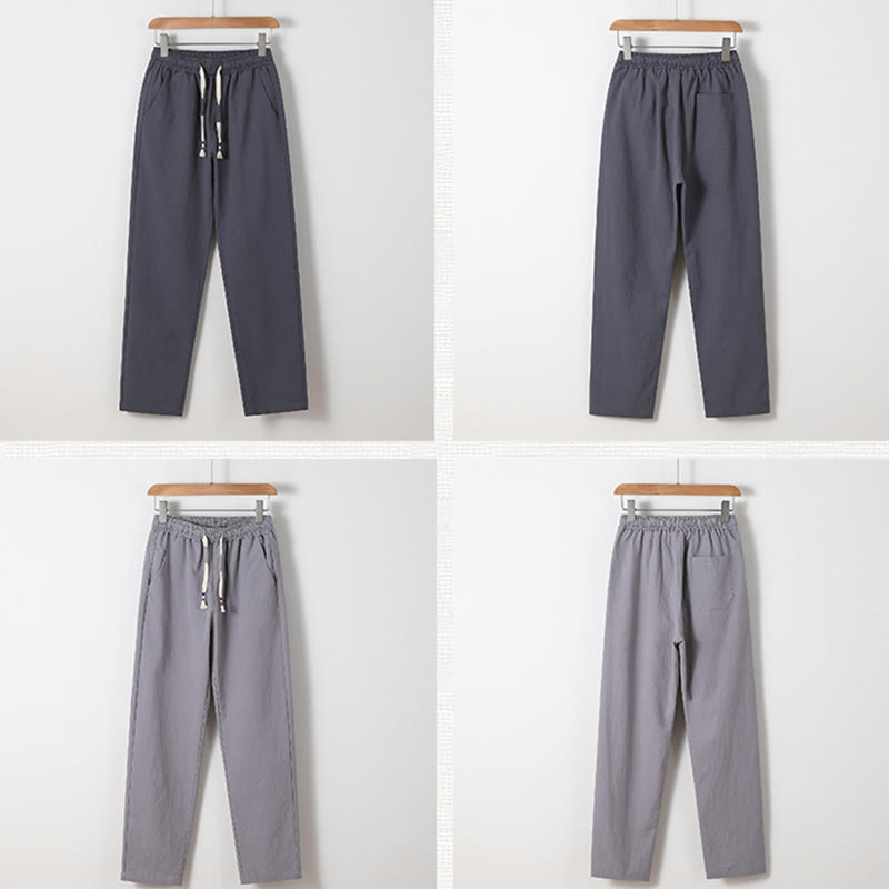 Set di 2 pezzi Buddha Stones, caratteri cinesi, gru, camicia in cotone, pantaloni con tasche, panno da meditazione per uomo - image 31