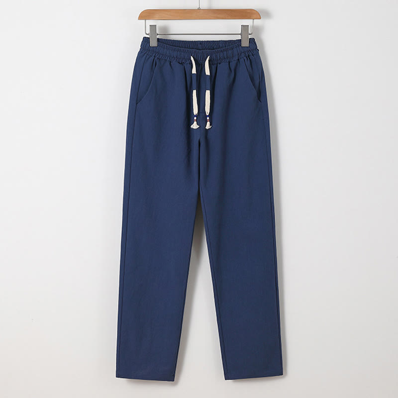 Set di 2 pezzi Buddha Stones, caratteri cinesi, gru, camicia in cotone, pantaloni con tasche, panno da meditazione per uomo - image 6