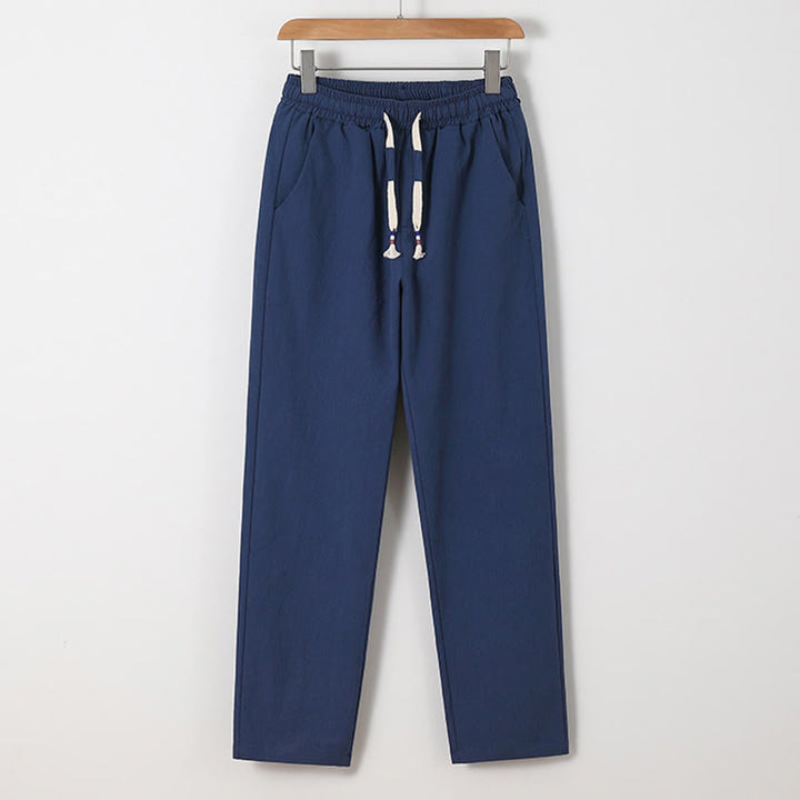 Set di 2 pezzi Buddha Stones, caratteri cinesi, gru, camicia in cotone, pantaloni con tasche, panno da meditazione per uomo - image 6