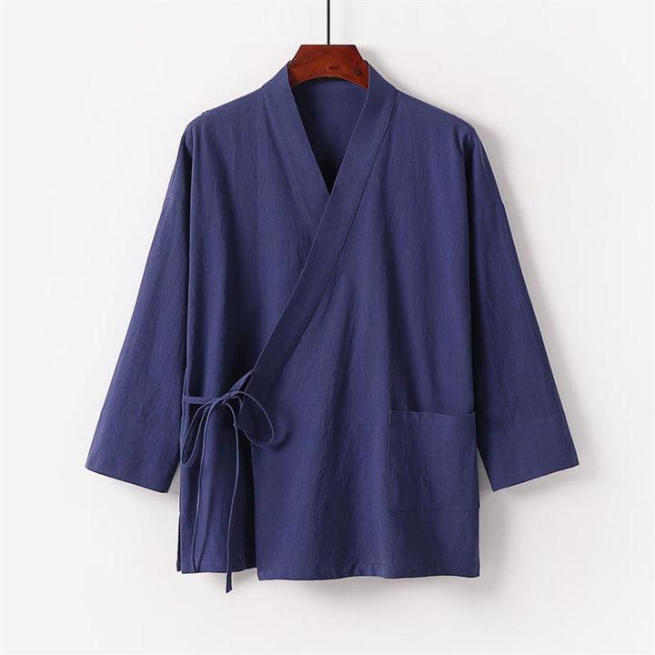 Set di 2 pantaloni kimono in cotone con lacci e tasche Buddha Stones da uomo, in tessuto per meditazione - image 13