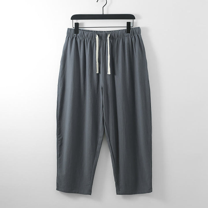 Set di 2 pezzi di kimono in cotone Buddha Stones, pantaloni alla caviglia, set di stoffa per meditazione da uomo - image 1