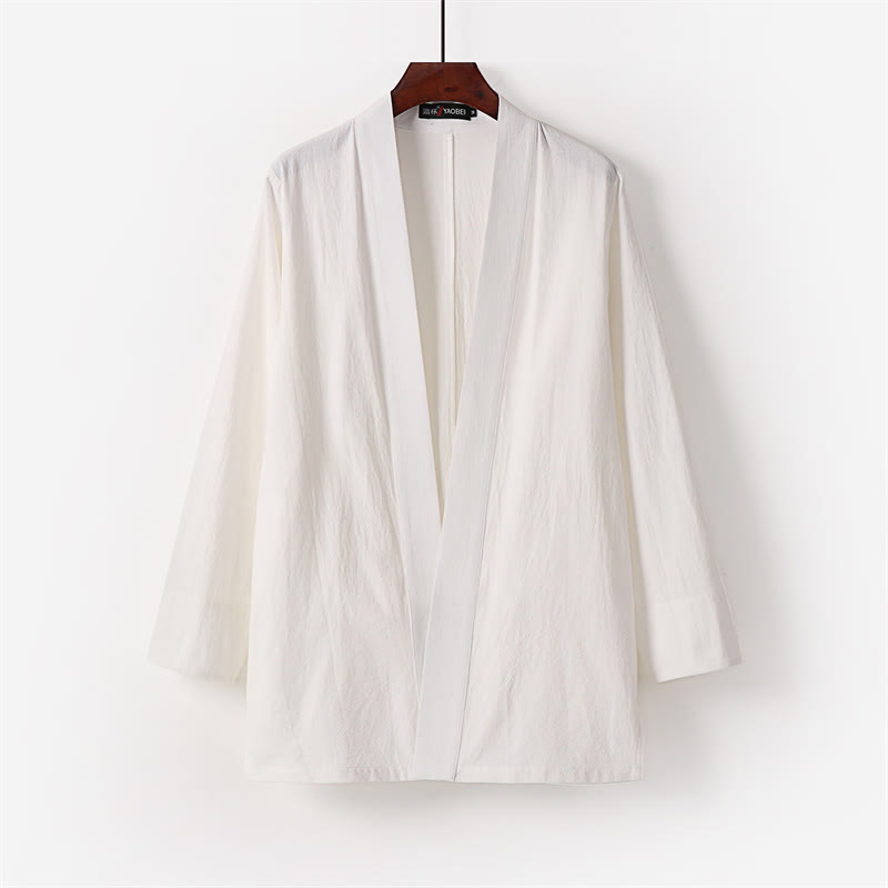 Set di 2 pezzi di kimono in cotone Buddha Stones, pantaloni alla caviglia, set di stoffa per meditazione da uomo - image 4