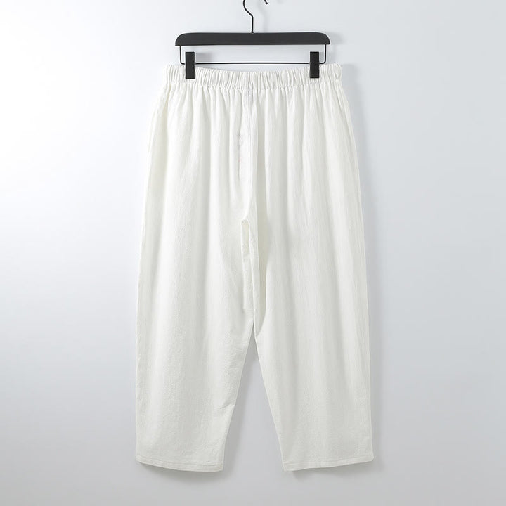 Set di 2 pezzi di kimono in cotone Buddha Stones, pantaloni alla caviglia, set di stoffa per meditazione da uomo - image 5