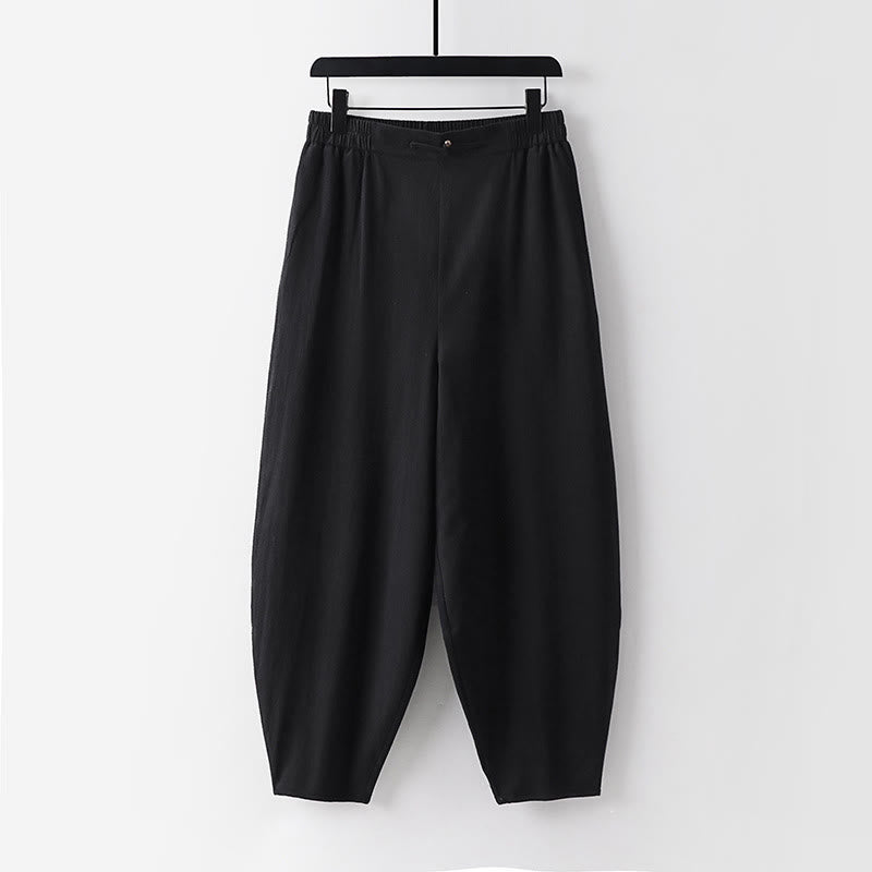 Set di 2 pezzi Buddha Stones, camicia a maniche corte in cotone con scollo a V e pantaloni con tasche, in tessuto per meditazione da uomo - image 18