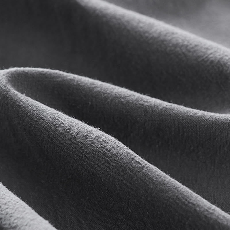 Set di 2 pezzi Buddha Stones, camicia a maniche corte in cotone con scollo a V e pantaloni con tasche, in tessuto per meditazione da uomo - image 15