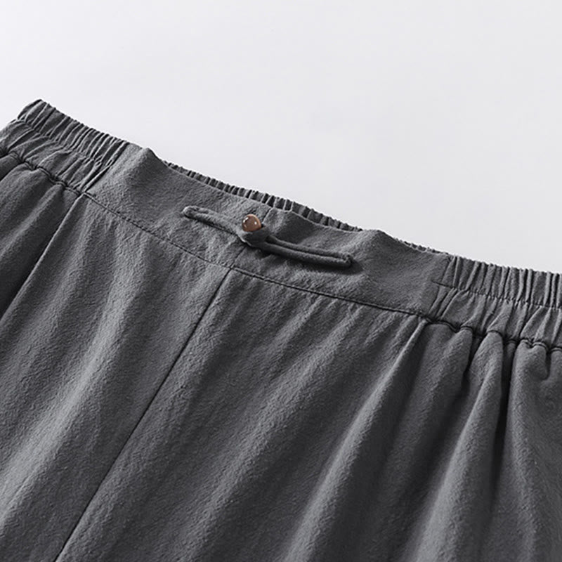 Set di 2 pezzi Buddha Stones, camicia a maniche corte in cotone con scollo a V e pantaloni con tasche, in tessuto per meditazione da uomo - image 11