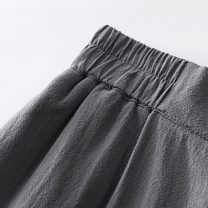 Set di 2 pezzi Buddha Stones, camicia a maniche corte in cotone con scollo a V e pantaloni con tasche, in tessuto per meditazione da uomo - image 12