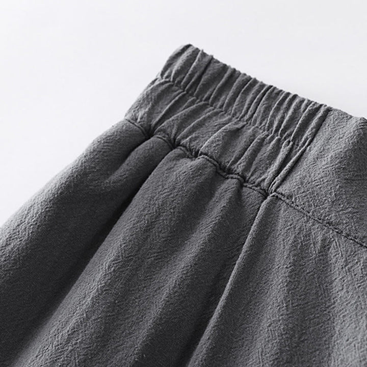 Set di 2 pezzi Buddha Stones, camicia a maniche corte in cotone con scollo a V e pantaloni con tasche, in tessuto per meditazione da uomo - image 12