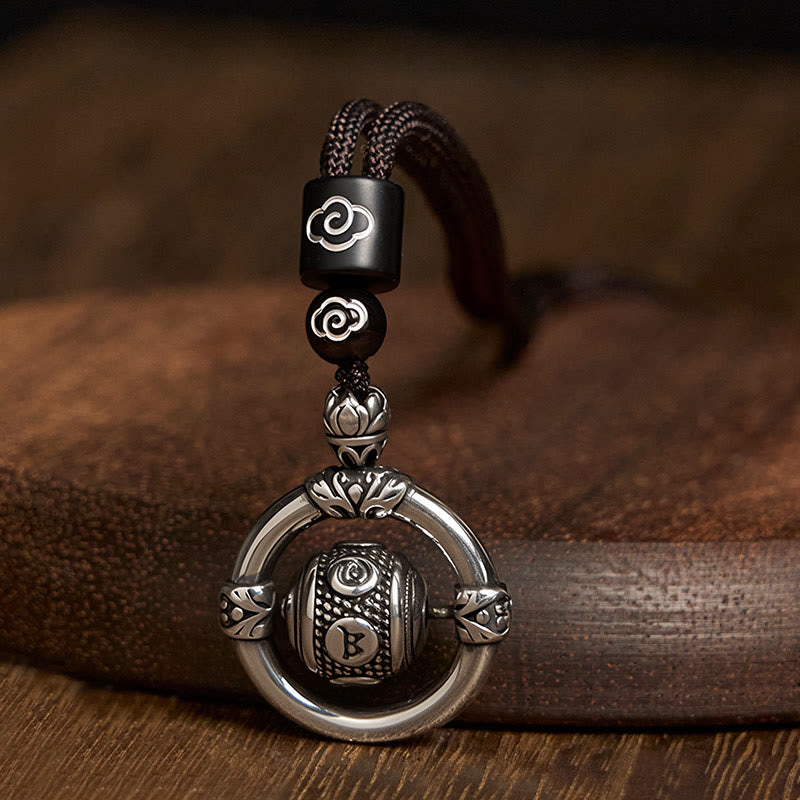 Collana con ciondolo rotante in argento placcato in rame Buddha Stones Om Mani Padme Hum - Rame (Ricchezza ♥ Fortuna) - image 1